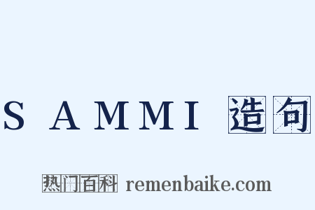 SAMMI造句是什么意思的图片